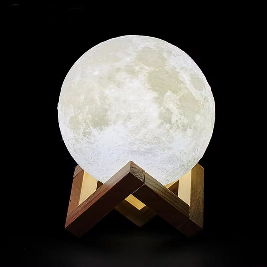3D Mondlampe LED Nachtlicht – Aufladbar & Touch-Schalter, Geschenk & Deko