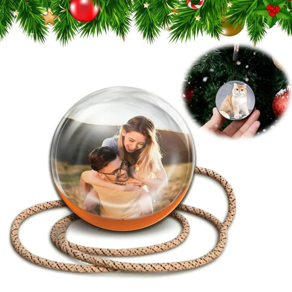 Personalisierter 3D-Kristallball mit Video & Foto – 360° Sound, perfekt für den Wheinachtsbaum | Einzigartiges Erinnerungs- und Geschenk-Highlight mit 4GB Speicher