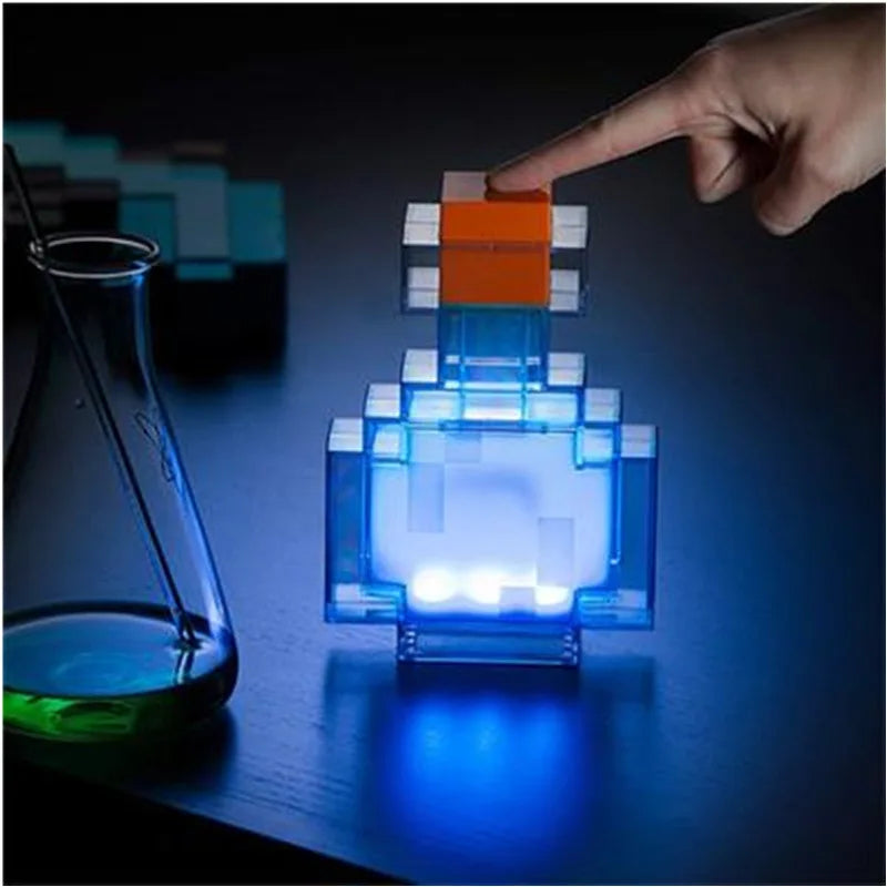 Minecraft LED Trank Lampe | Leuchtendes Gaming Deko-Licht für Fans
