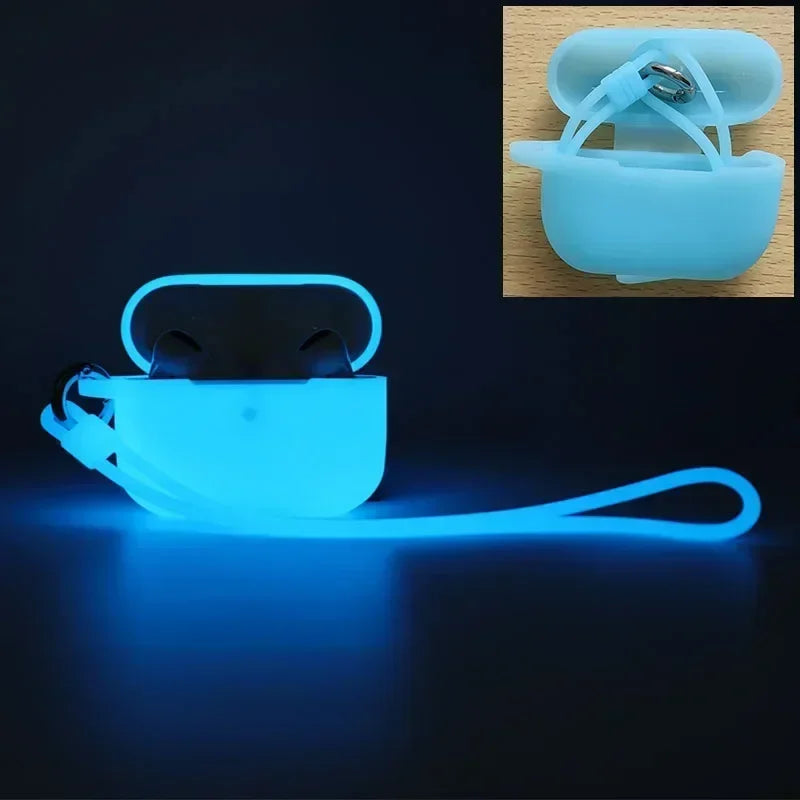 Leuchtendes Silikon Case für AirPods Pro – Stoßfestes Luminous Schutzcover, Passgenau & Kratzfest, Hülle für Apple AirPods Pro (1 & 2 Generation)