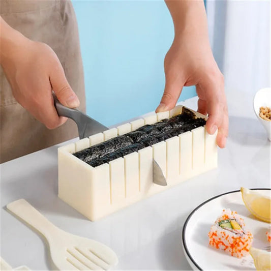 DIY Sushi Maker Set – Multifunktionale Sushi Formen für Reis & Japanische Kuchen, Rund- & Eckform Reismold für Zuhause, Bento & Party