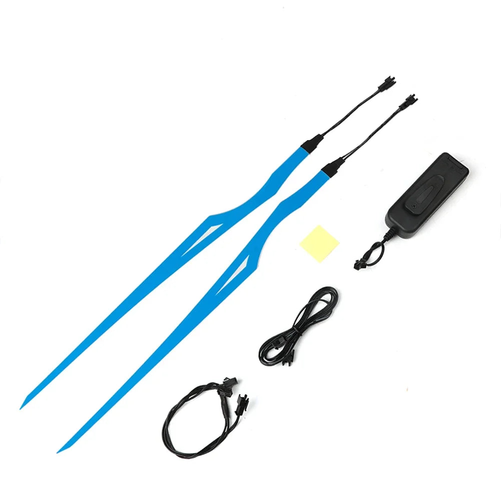 Motorcycle Helmet Light Fluorescent Helmet Decorative Bar Led Riding Signal Light Strip DIY Helmet Cover Decor