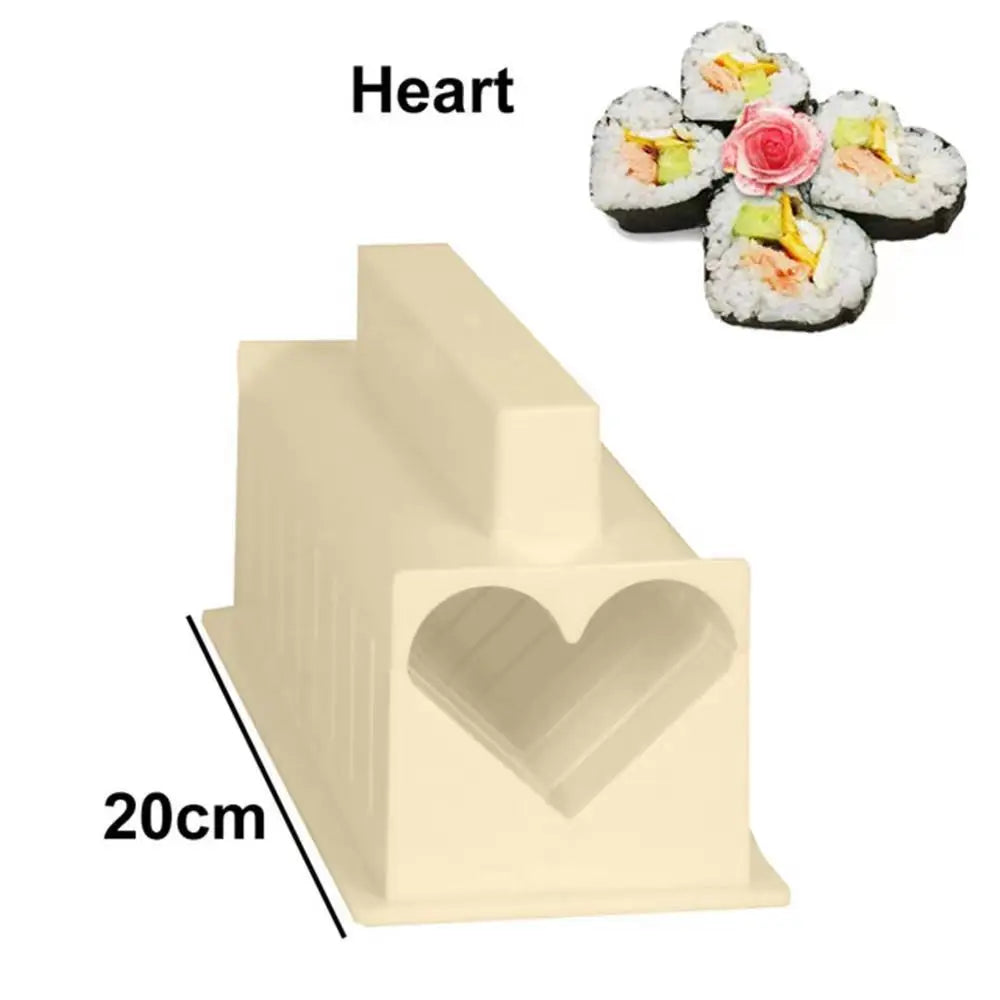 DIY Sushi Maker Set – Multifunktionale Sushi Formen für Reis & Japanische Kuchen, Rund- & Eckform Reismold für Zuhause, Bento & Party