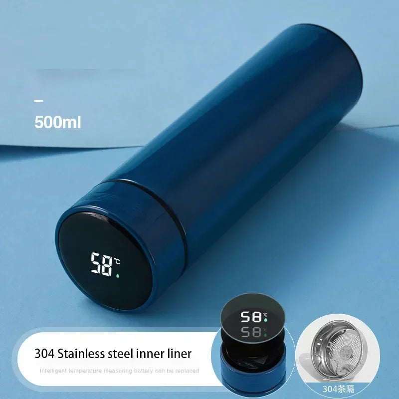 Thermosflasche mit digitalem Thermometer | Edelstahl & auslaufsicher