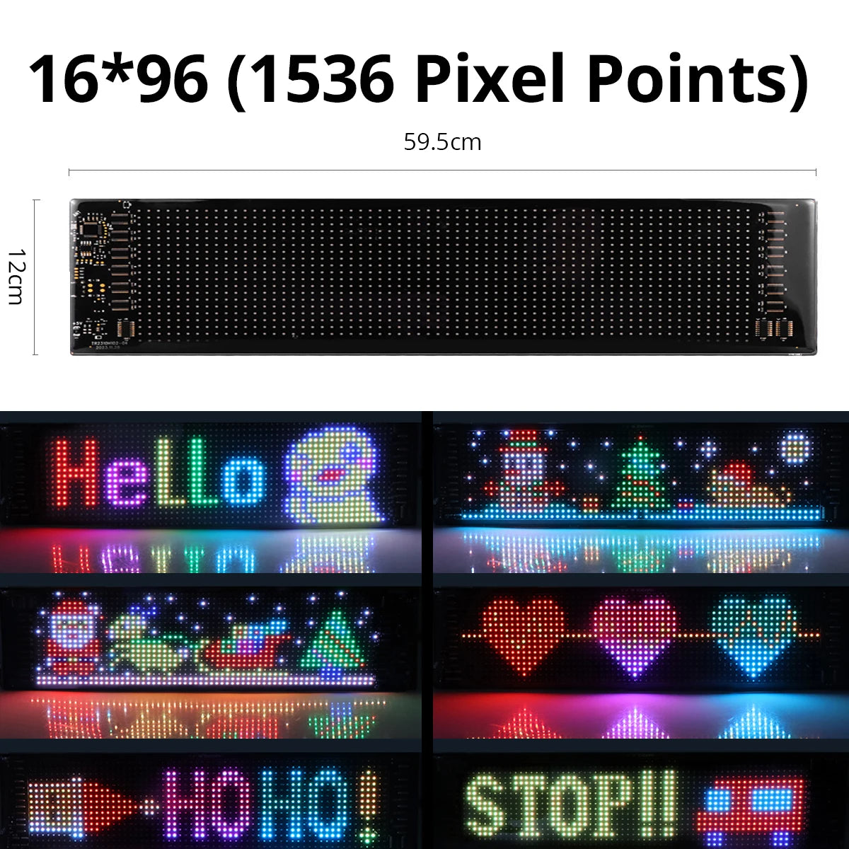 RGB LED Matrix Pixel Panel,Scrolling Bright Advertising LED Signs with Remote,5V Flexible USB LED Car Sign Bluetooth App Control