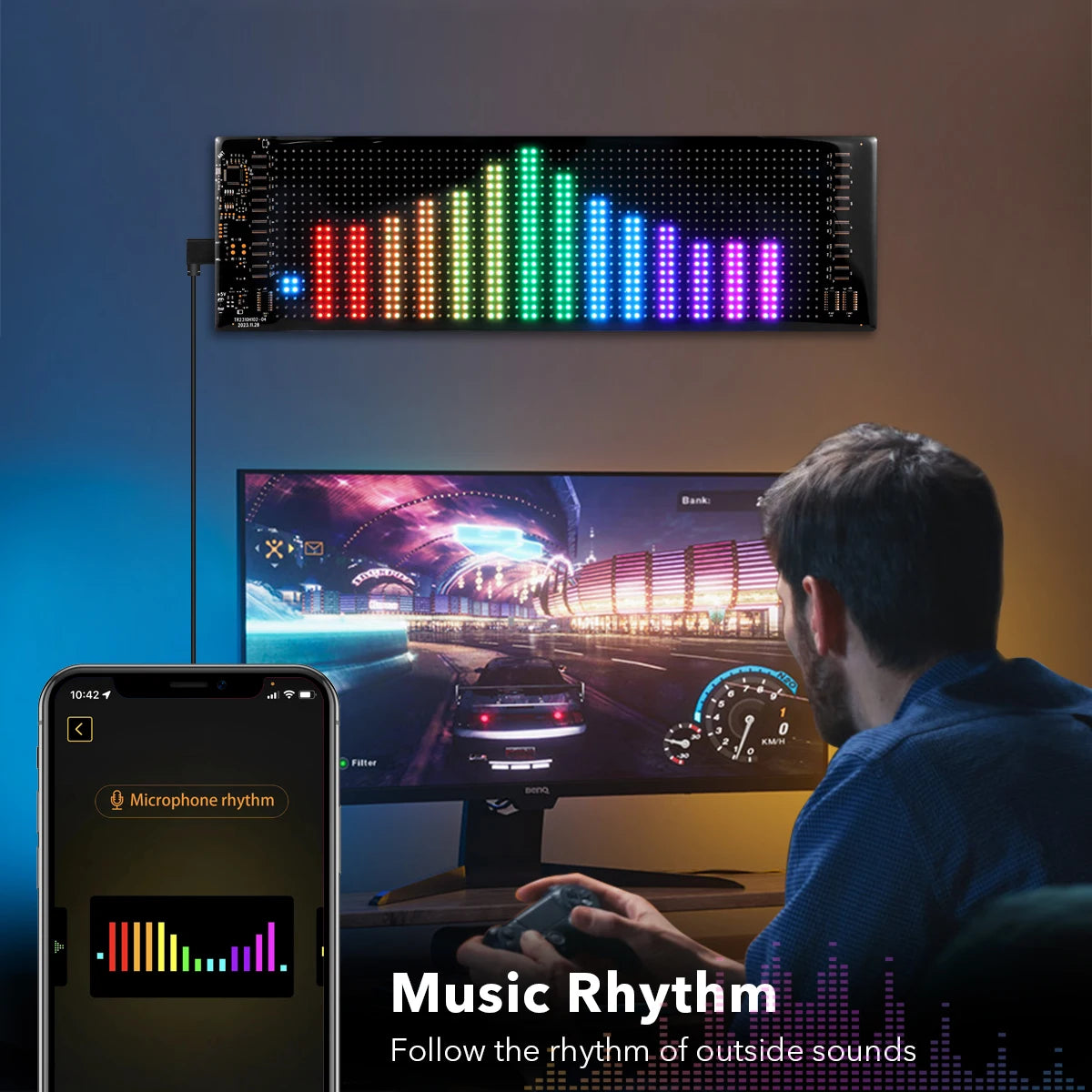 RGB LED Matrix Pixel Panel,Scrolling Bright Advertising LED Signs with Remote,5V Flexible USB LED Car Sign Bluetooth App Control