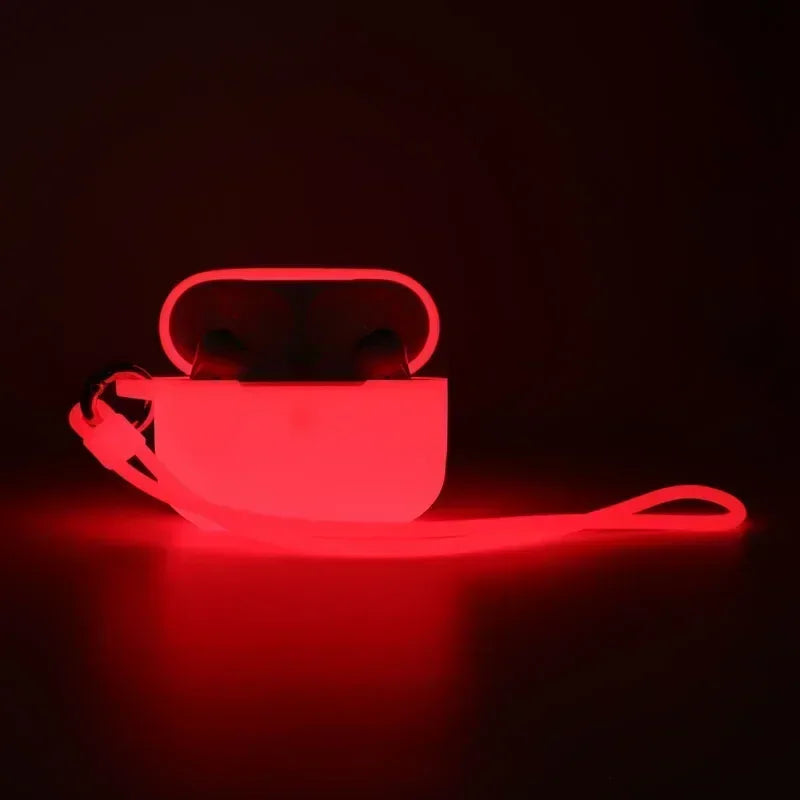 Leuchtendes Silikon Case für AirPods Pro – Stoßfestes Luminous Schutzcover, Passgenau & Kratzfest, Hülle für Apple AirPods Pro (1 & 2 Generation)