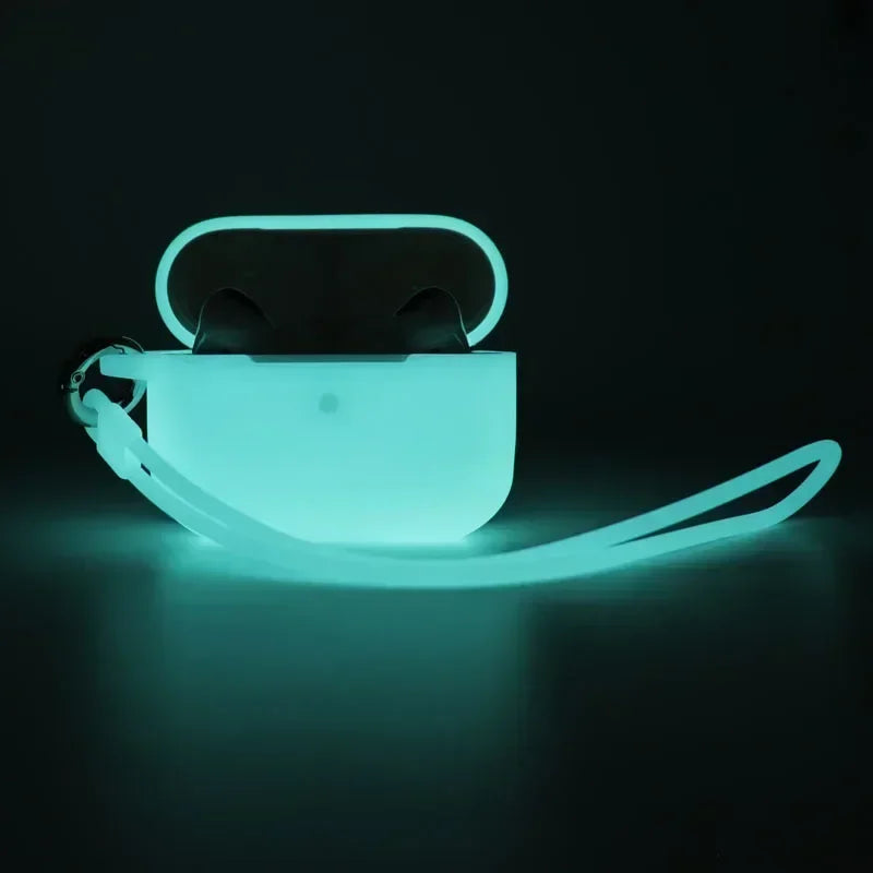 Leuchtendes Silikon Case für AirPods Pro – Stoßfestes Luminous Schutzcover, Passgenau & Kratzfest, Hülle für Apple AirPods Pro (1 & 2 Generation)