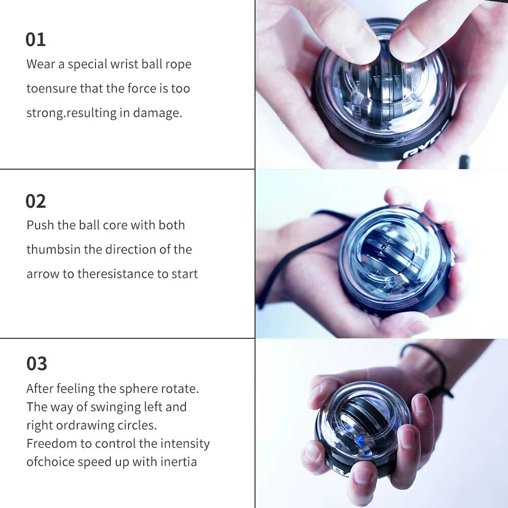 LED Gyroball Power Trainer – Auto-Start Hand- & Unterarmtrainer